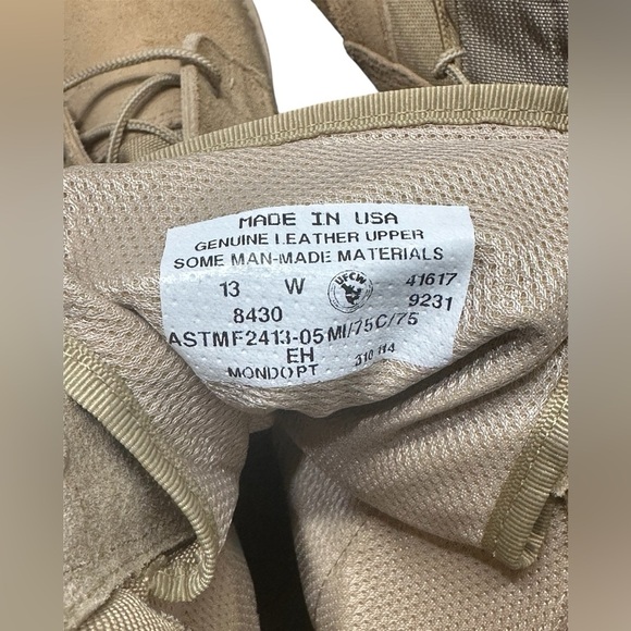 VIBRAM Army Military Combat TAN Flight HOT Weather Desert Boots SIZE 13 - Picture 7 of 7